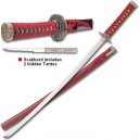 United Cutlery Red Samurai Sword with Mini Tanto UC1188
