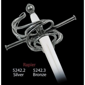 Miniature Renaissance Rapier Sword (Silver)