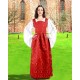 Medieval Fleur de Lis Dress Red-Medieval dresses