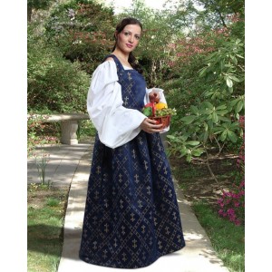 Medieval Fleur de Lis Dress Blue