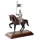 Mounted Templar Knight in Suit of Armor