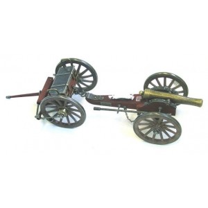 Miniature Confederate Civil War Cannon and Limber
