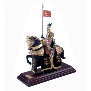 Mounted English Knight of King Richard the Lionheart in Suit of Armor
