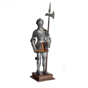 Miniature 16th Century Spanish Suit of Armor with Halberd