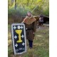 Hussite warrior with a rural flail and pavise