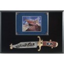 Eagle Bowie Knife on Display Plaque