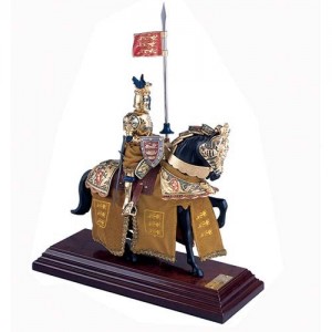 Mounted English Knight of King Richard the Lionheart in Suit of Armor