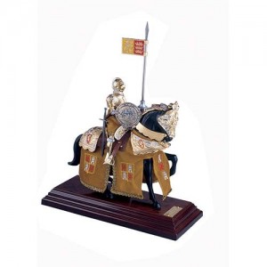 Mounted English Knight of King Arthur in Suit of Armor