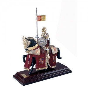 Mounted English Knight of King Arthur in Suit of Armor
