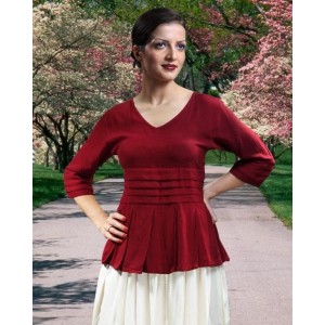 Pleated Peasant Blouse