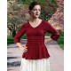 Pleated Peasant Blouse