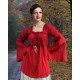 Cherry Crepe Pirate Blouse