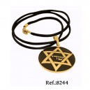 Damascene Star of David Pendant Gold