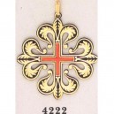 Damascene Calatrava Cross Pendant Gold