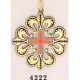 24K Gold Damascene Calatrava Cross Pendant