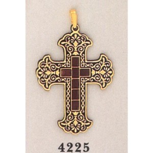 24K Gold American Damascene Cross