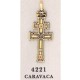 24K Gold Damascene Caravaca Cross