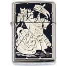 Damascene Zippo Lighter (Mounted Knight)