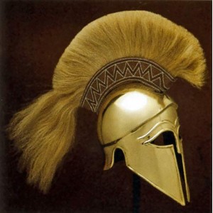 Greek Corinthian Helmet Brass