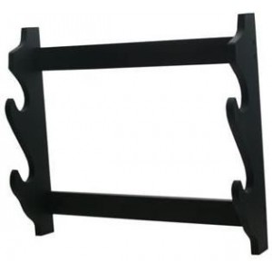 Wood Two Sword Wall Display Rack