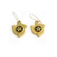 Damascene Maiden Flower Earrings Gold