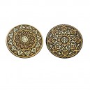 Damascene Arabesque Keychain Gold