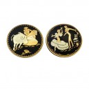 Damascene Matador Keychain Gold