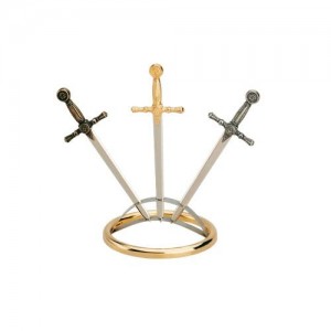 3 Miniature Sword Display Stand