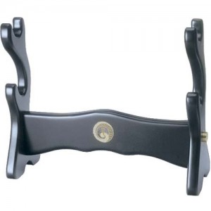Black Two Sword Table Top Display Stand