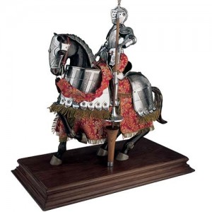 Mounted Spanish Knight of the 16th Century in Suit of Armor