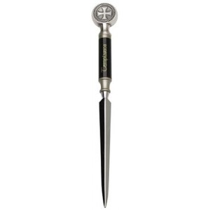 Templar Knight Letter Opener Black