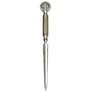 Templar Knight Letter Opener Silver