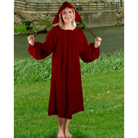 Medieval Chemise Colored Red-Medieval clothing