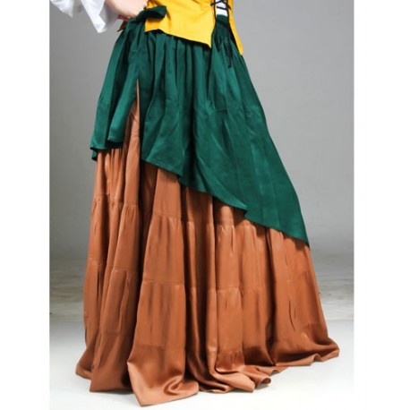Medieval Tiered Circular Skirt-Medieval clothing