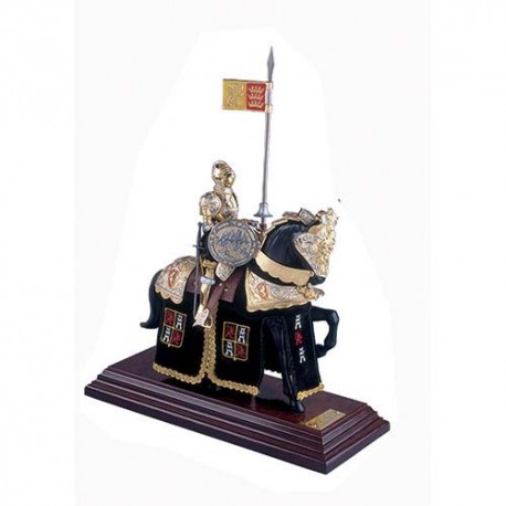 Mounted English Knight of King Arthur in Suit of Armor