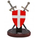 Miniature Templar Crusader Shield and Swords