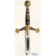 Miniature Damascene Claymore Sword Letter Opener