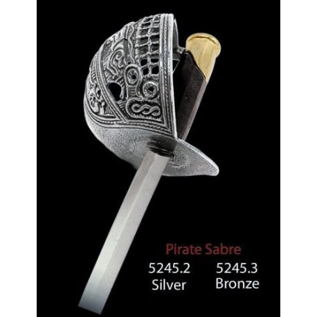 Miniature Pirate Sabre Sword (Silver)