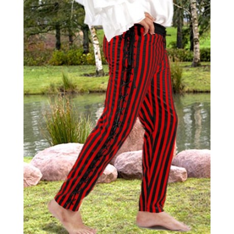 Sidestring Striped Pirate Pants