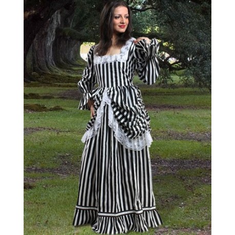 Beauty Of Stripe Renaissance Gown