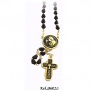 Mary Prayer Communion Damascene Rosary Gold