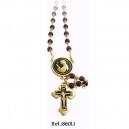 24K Gold Virgin Mary North Star Damascene Rosary