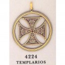 24K Gold Damascene Templar Cross