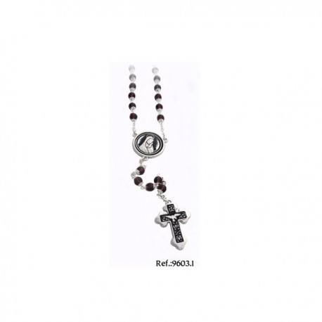 Damascene Silver Rosary by Midas Model 9603-1