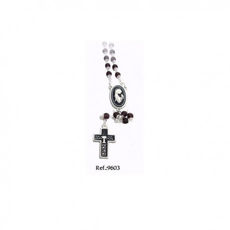 Damascene Silver Rosary by Midas Model 9603