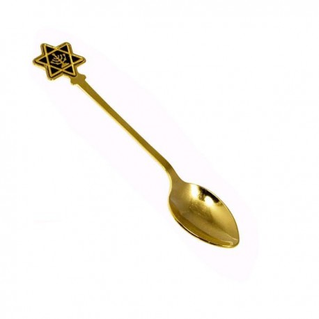 Damascene Golden Chanukah Spoon