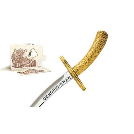 Miniature Genghis Khan Sword Gold
