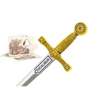 Miniature Excalibur Sword Gold