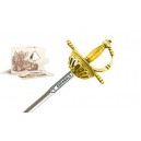 Mini Spanish Tizona Rapier Sword Gold