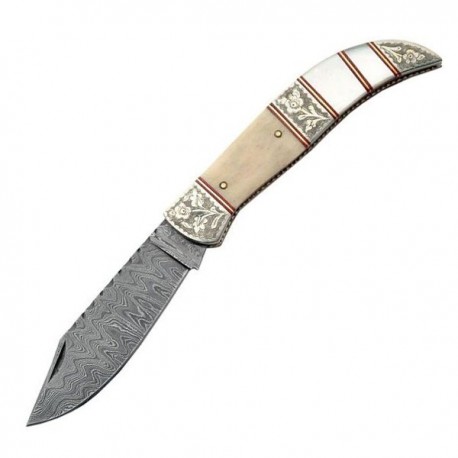 Damascus Mother of Pearl Folder